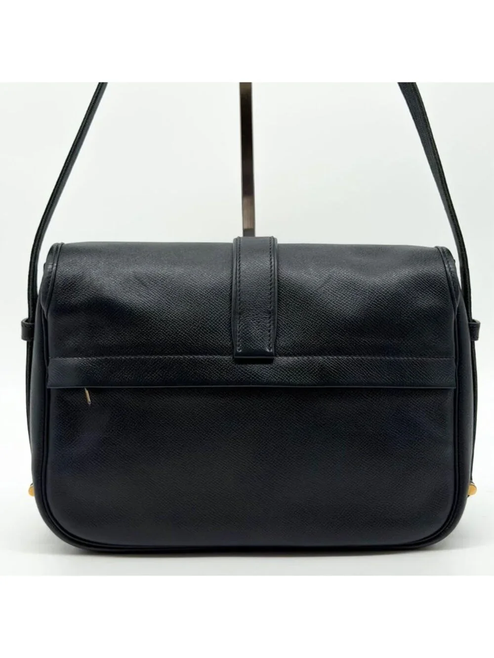 Hermes Rare Vintage Noumea Shoulder Bag Navy